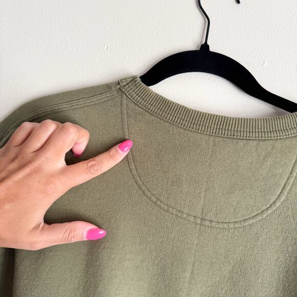 Champion Olive Green Power Blend Pullover Crewneck Sweatshirt - Medium - Picture 5 of 7